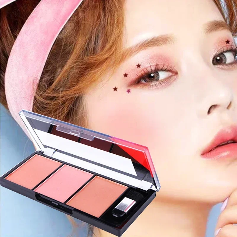 Face Blush Palette แผ่นผสมแป้งธรรมชาติ Rouge ผู้หญิงแต่งหน้า Face Blusher Powder Cheek Tint Rouge เครื่องสําอางผู้หญิง