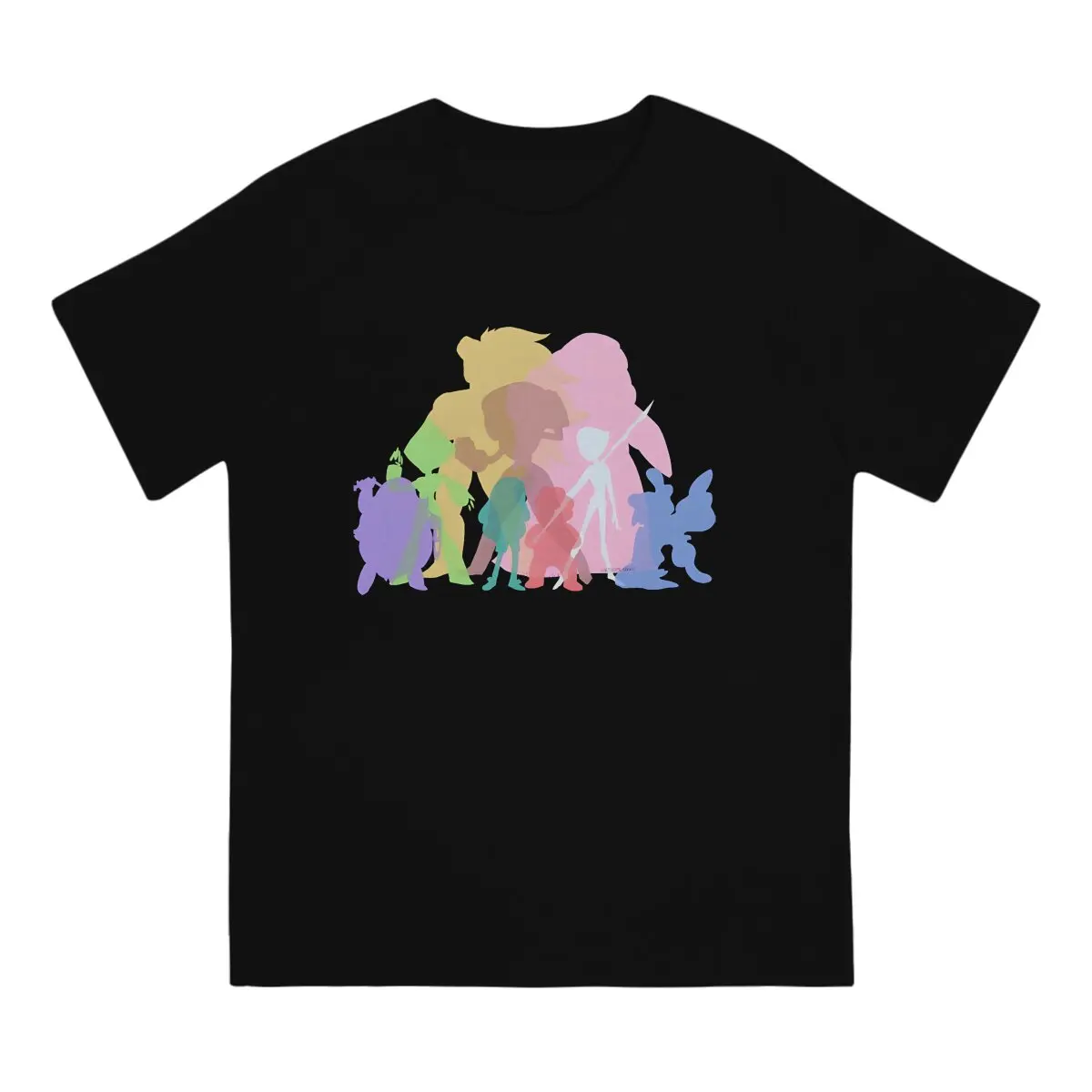 Men Gems Colors T Shirts Steven Universe 100% Cotton Clothes Vintage Short Sleeve Crewneck Tees Printing T-Shirt