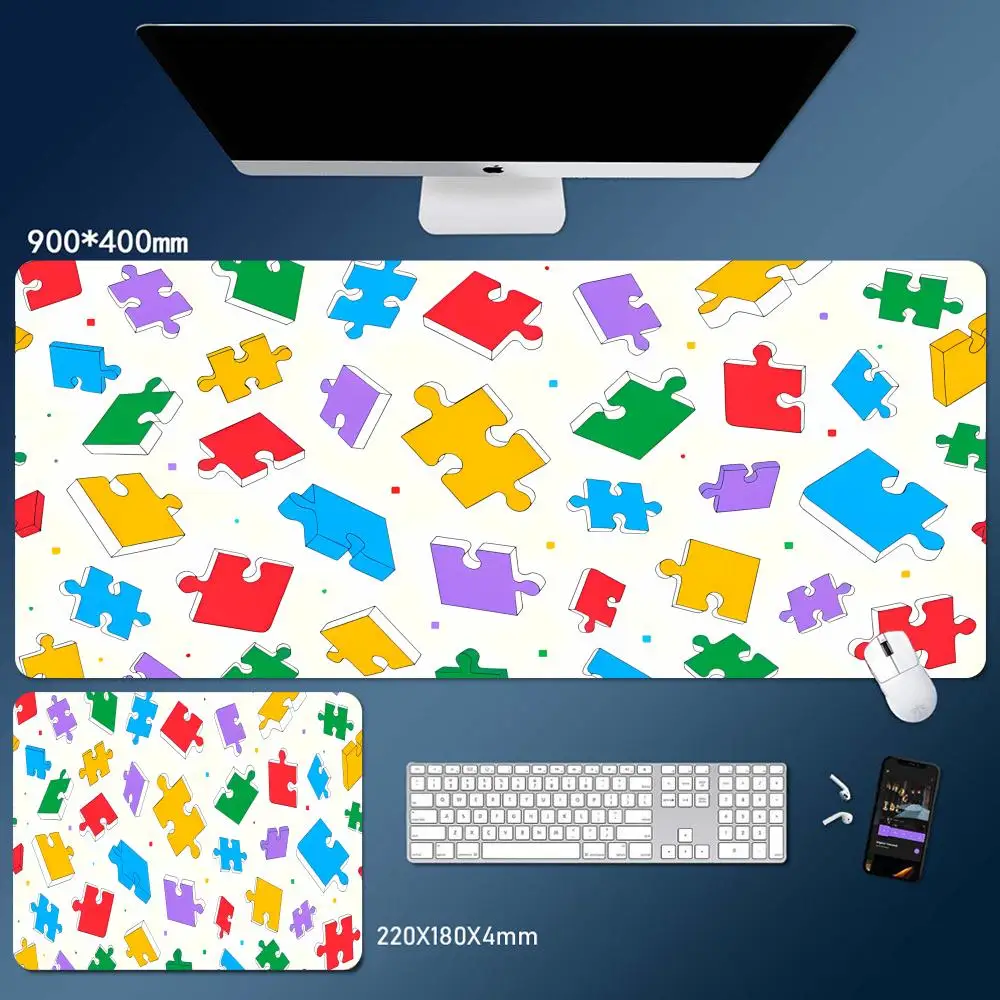 Different Styles Of Jigsaw Puzzles Patterns Mouse Pad Desk Mouse Pad HD Desk Pad Extended Gaming Keyboard Mats Large Gamer Mat