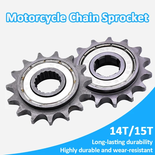 Piñón de cadena 14T 15T para motocicleta 428 420, piñones de volante delantero de ahorro de combustible para accesorios modificados GS125