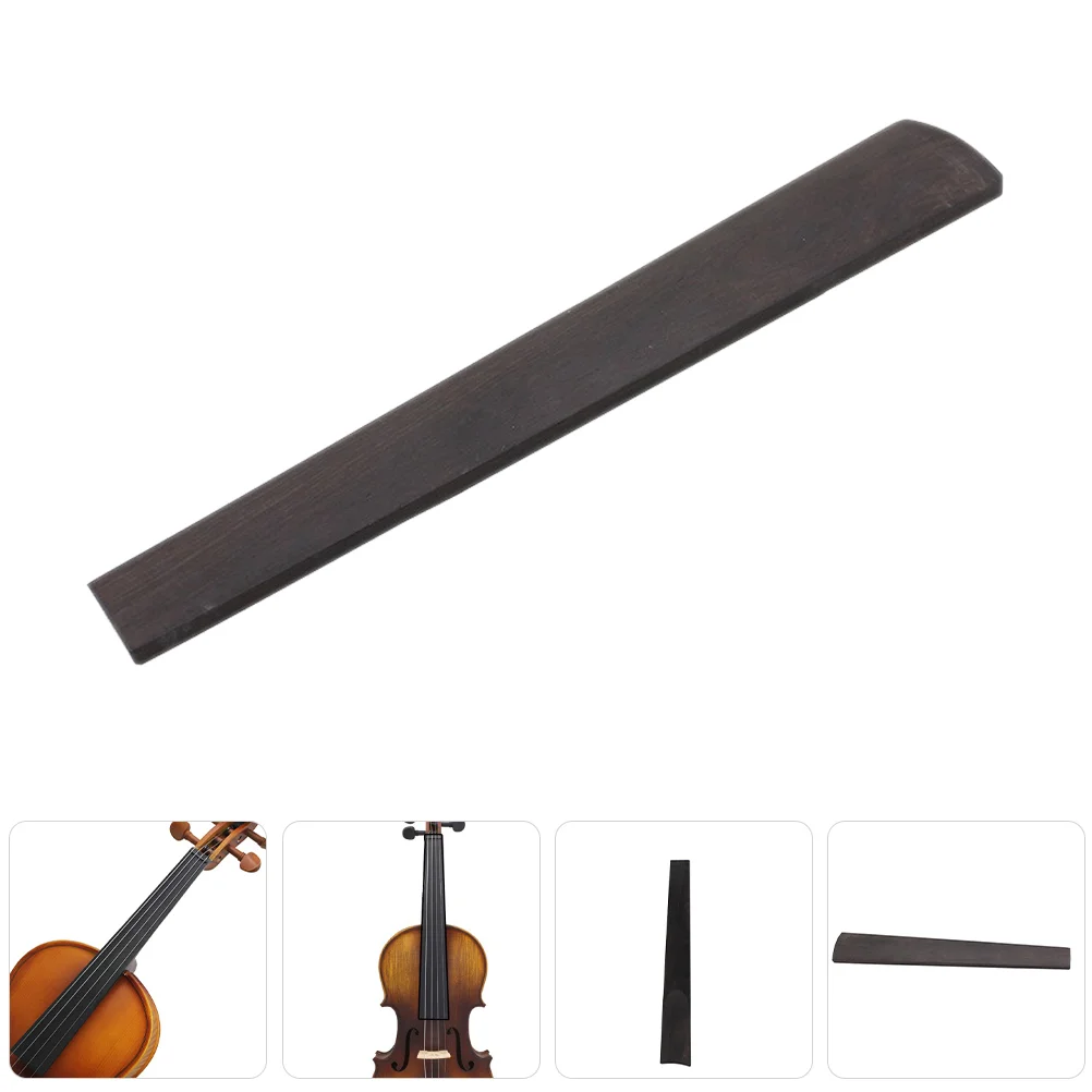 Violin Fingerboard Wood for Replacement Parts Neck Accessories Fretboard Black 4/4