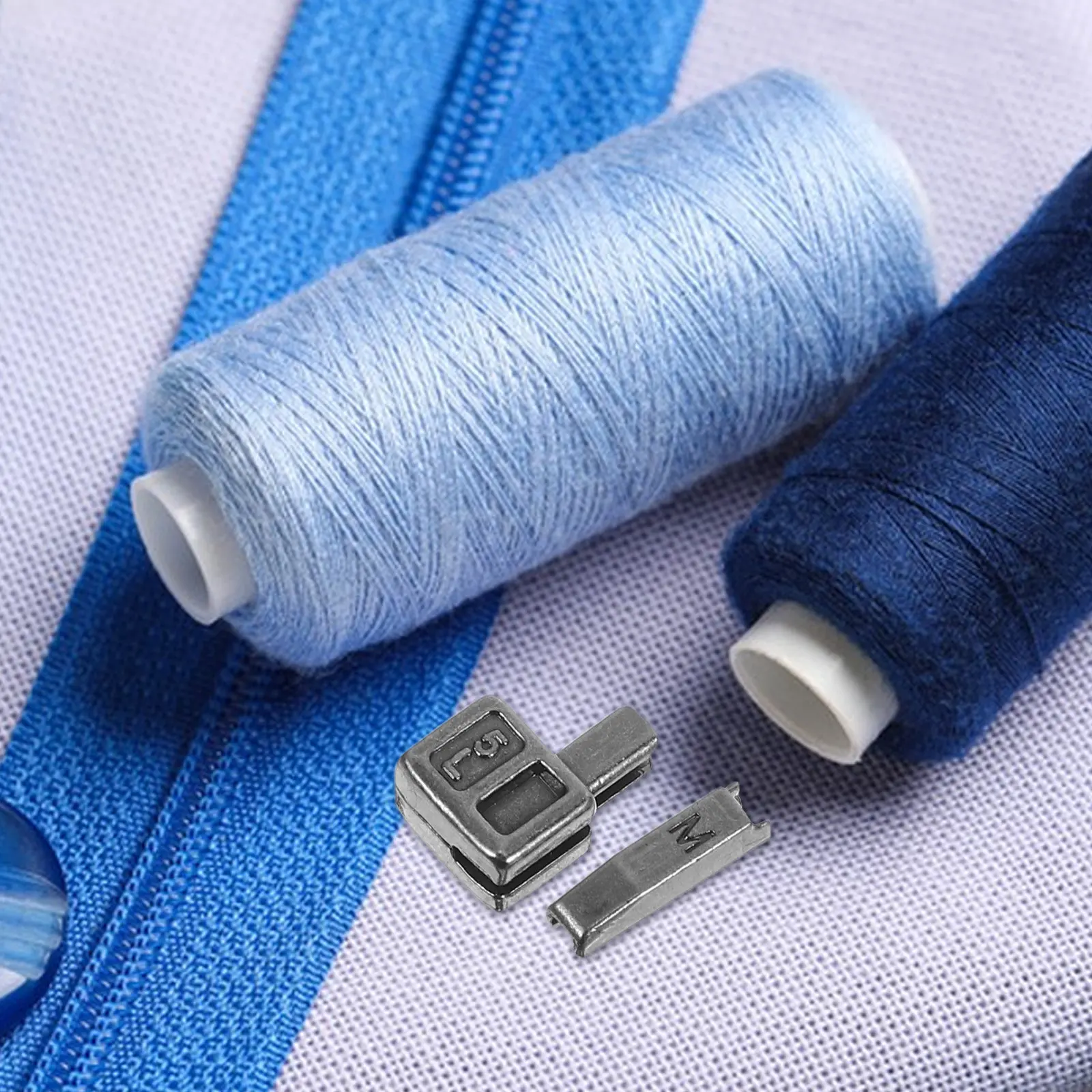 50Pairs Metal Zipper Insertion Pins Repair Kit Latch Slider Retainers for Jacket Coat Bags DIY Sewing Metal Zipper Replacement