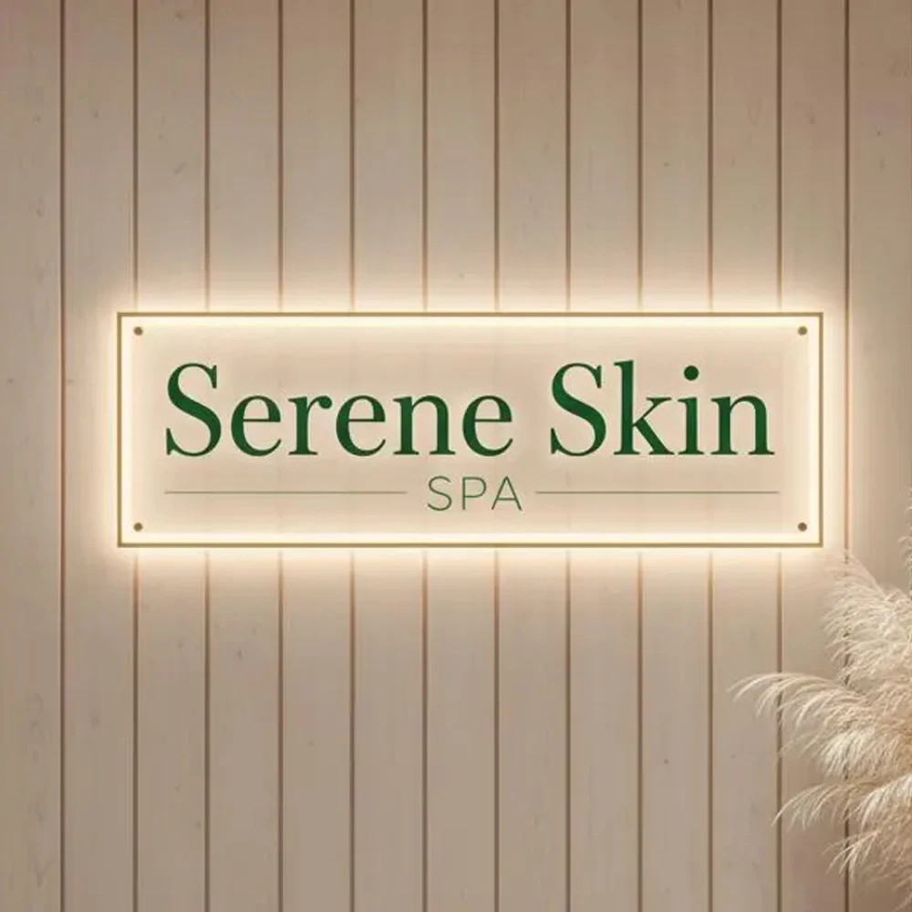 Custom Logo Neon Signs Business Personalized Floating Acrylic Business Sign Metal Acrylic LED Backlit Illuminated Decor Signs