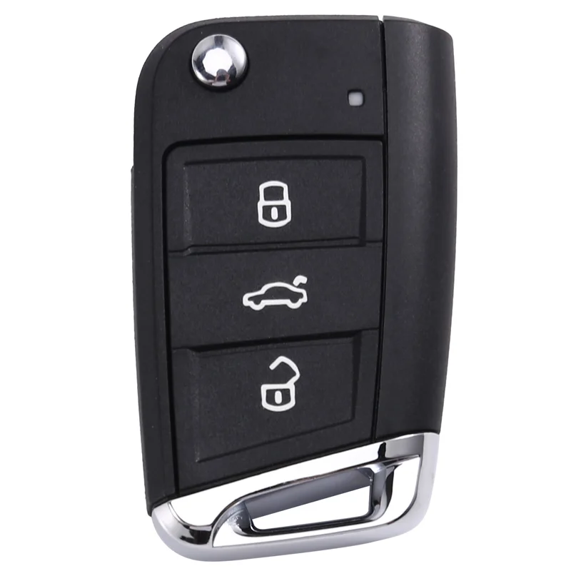 

For VW MBQ Golf Tiguan Width Compatible 3 Buttons Folding Remote Control Key Shell With Key Blade Housing Cover Car Key
