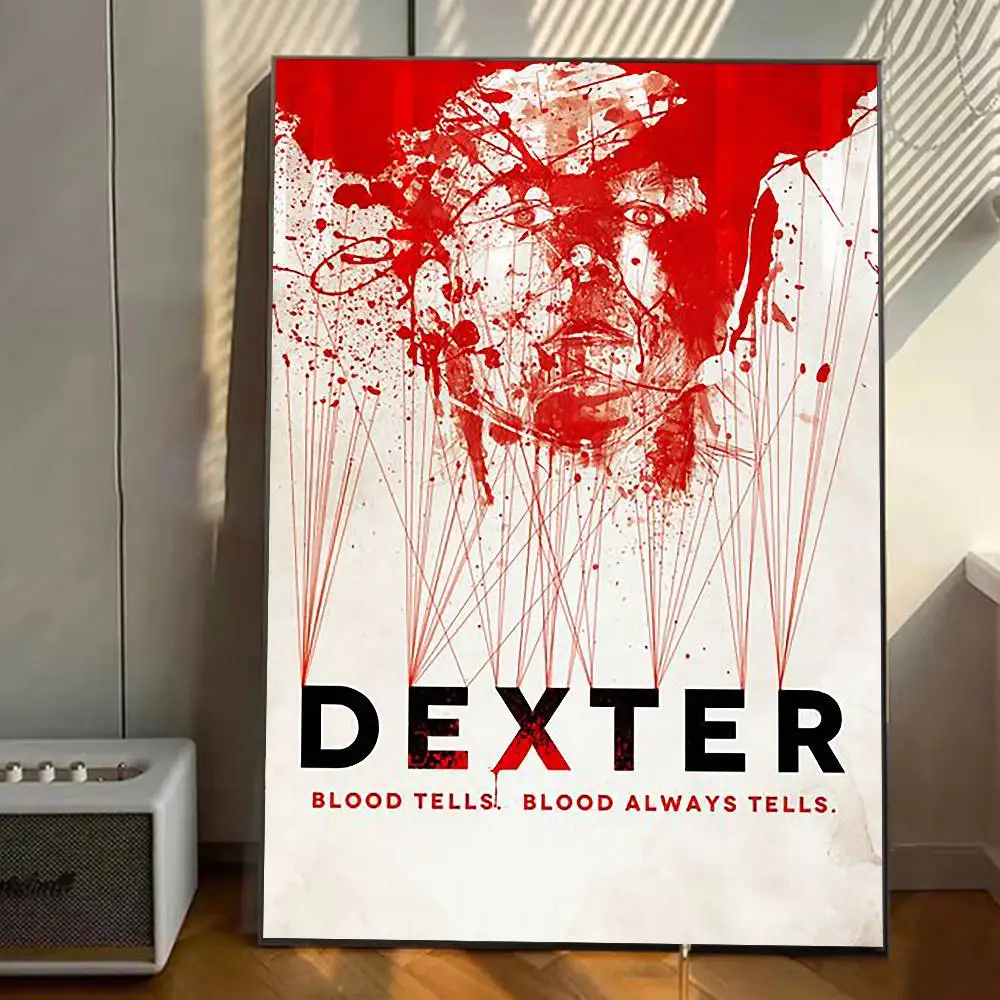 ملصق Dexter الأمريكي الكلاسيكي الرعب التلفزيوني المشارك يطبع ذاتية اللصق ديكور المنزل الديكور صور مطبوعة للحوائط ملصق غرفة المعيشة