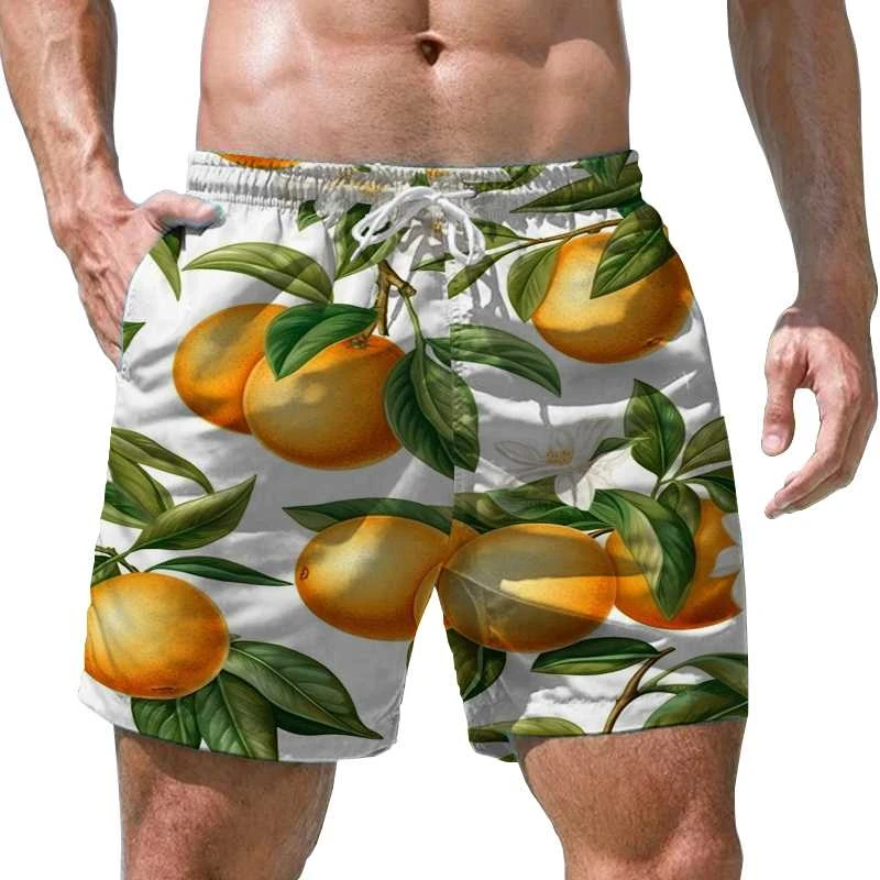 Beach Shorts Mens Funny 3D Short Pants Fruits Print Beach Shorts Rock Streetwear Shorts Male High Quality Breathable Short Pants