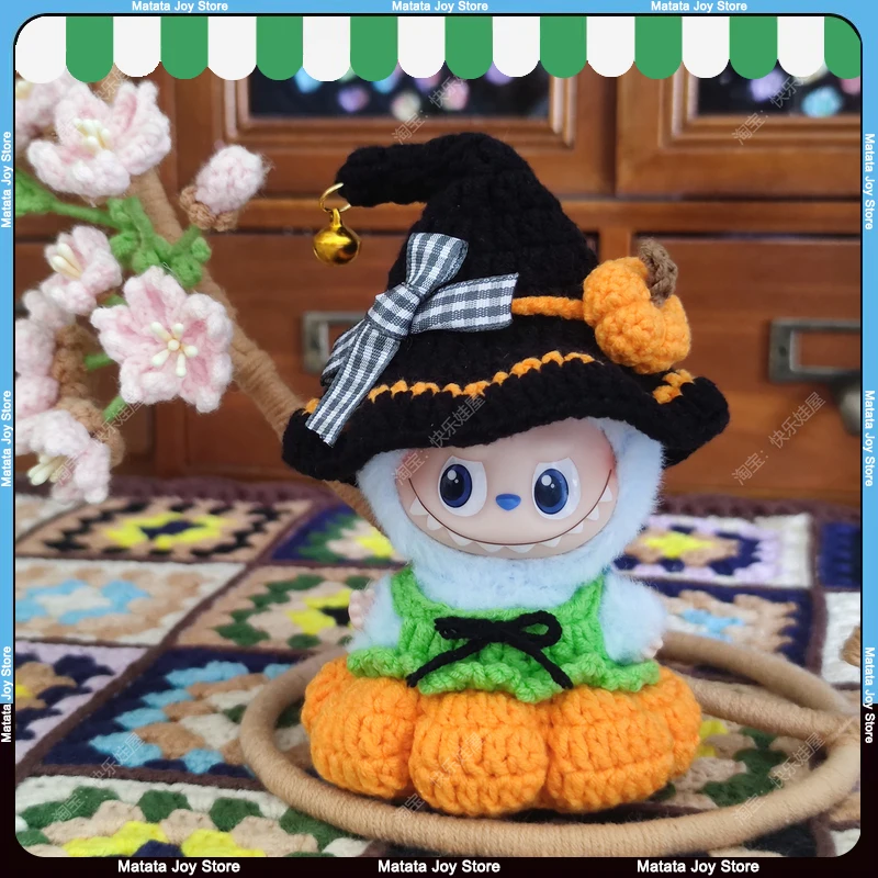 

Only Clothes For Labubu Doll 4.0 Heart Code Series Halloween Pumpkin Carrot Mini Animal Pendant Dress Up Cute Soft Cotton Thread