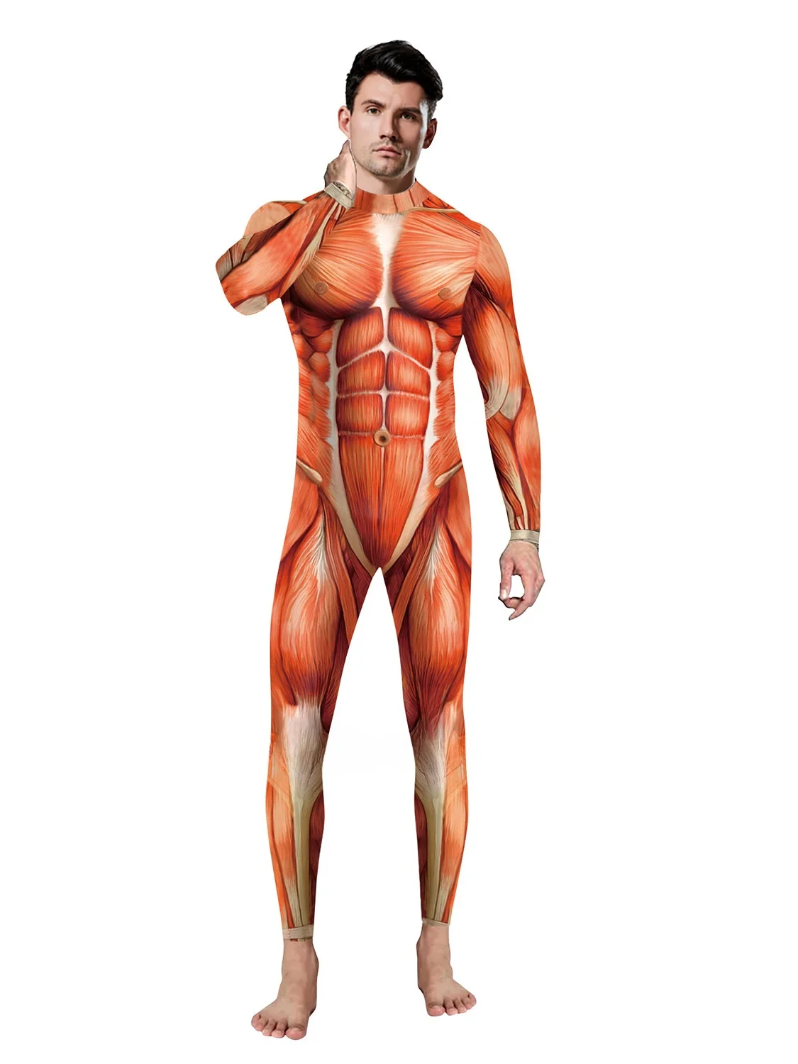 

Chrisas Printed Casual Tight Jumpsuit Halloween Tightening Overall Suit Women's Fashion Stage Costume Chinese Manufacturer