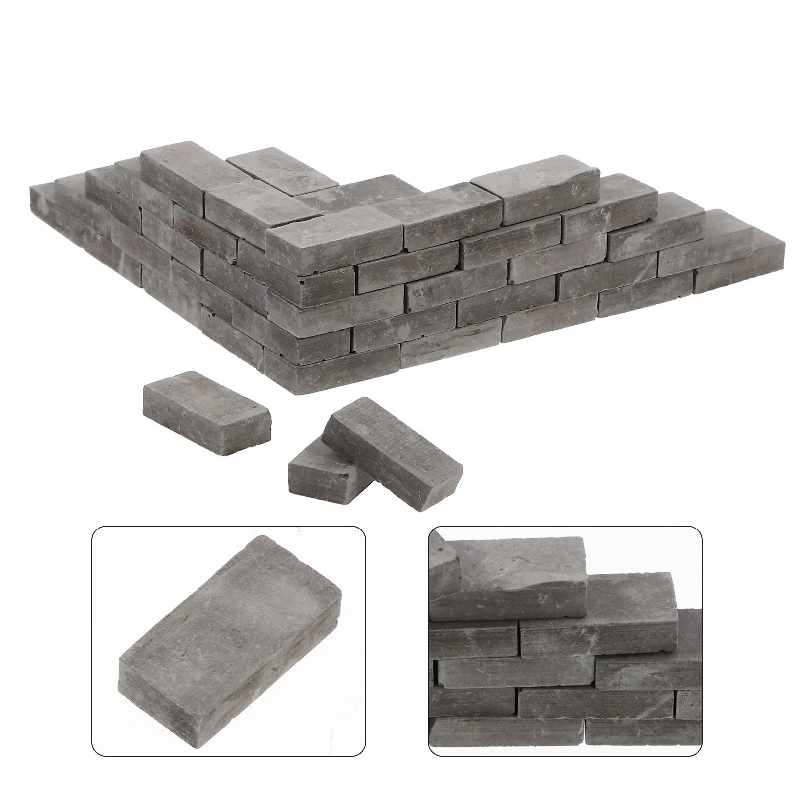 

120Pcs Miniature Brick 1:16 Scale Pottery Clay Micro Landscape Decor for DIY Sand Table Fairy Garden Architecture Display