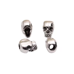 10-20Pcs 7x11.5mm Tibetan Silver Metal Skull Loose Spacer Beads Large Hole DIY Handmade Bracelets Necklace Jewelry Accessories