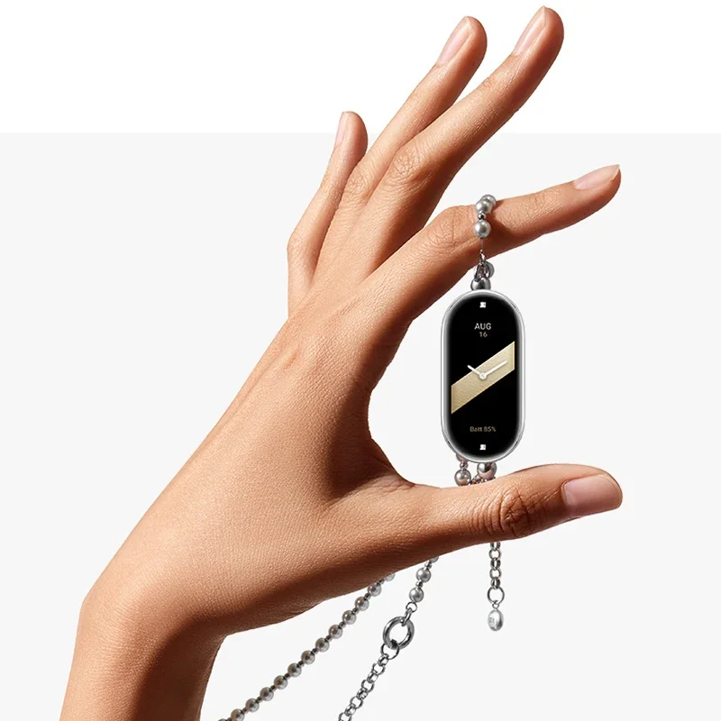 الأصلي Xiaomi شريط للرسغ اكسسوارات ل Xiaomi MI الذكية الفرقة 8/9/10 الفولاذ المقاوم للصدأ فيتون الحرير الطبيعي استبدال معصمه