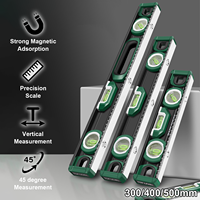 Magnetic Level Ruler 3 Bubble 45°/90°/180° Angle Finder Protractor Portable Inclinometer Spirit Level Woodworking Measuring Tool