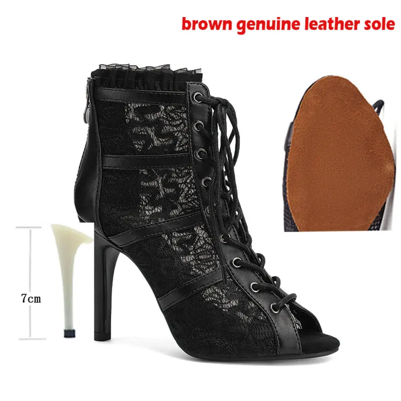 2025 Trend Stilettos Gold Jazz Dance Lady Shoes Ballroom Suede Sole Customizable Outdoor Sexy Stilettos Booties Big Size 46