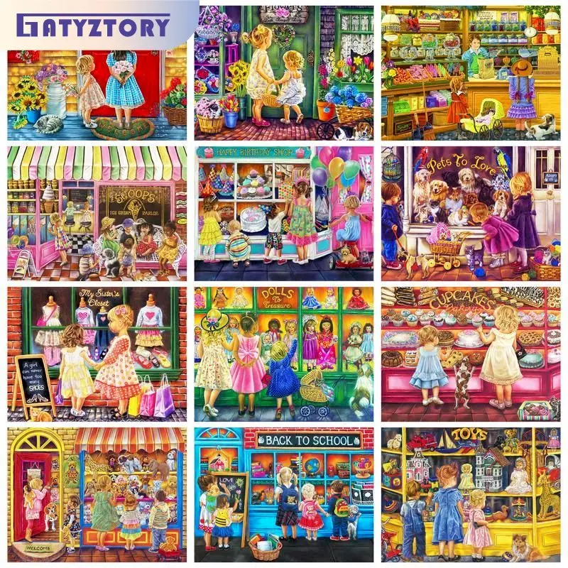 

GATYZTORY Acrylic Painting By Numbers Diy Gifts Kids Canvas Painting For Adults Drawing By Numbers Picture Coloring Wall Decorat