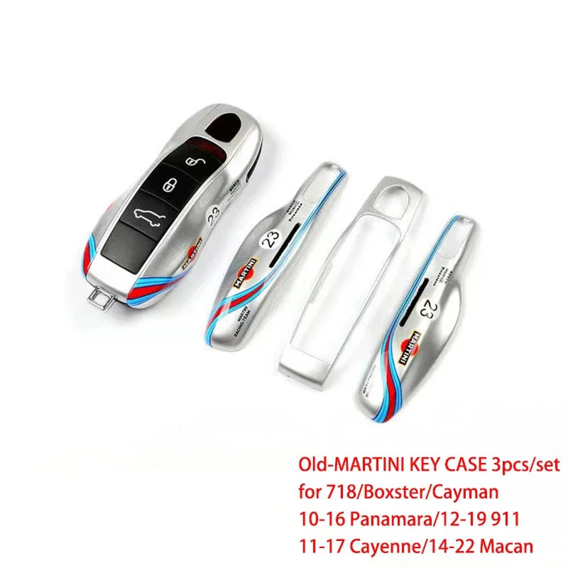 Key Case Shell Martini for Porsche Macan 718 Cayenne Panamera 911 Car Key Protective Shell Cover Remote Control Fob