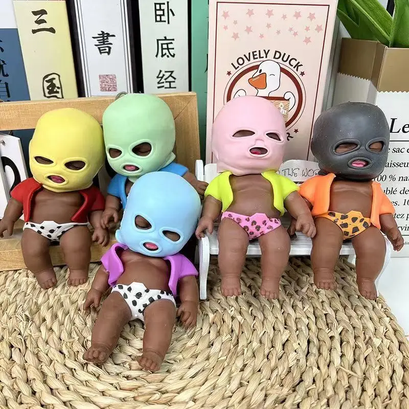

Новая игрушка для снятия стресса, кукла-бандит в маске, в песке TPR Lala Le, креативное платье, которое можно взять с собой.