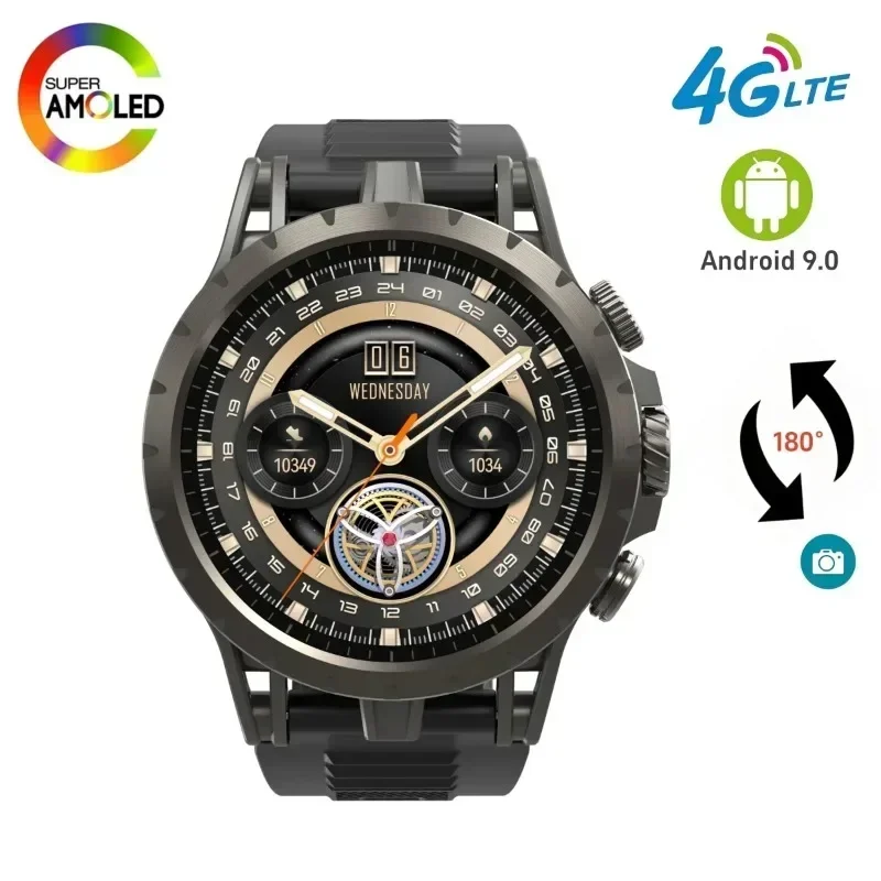 

4GFull Netcom Android9.0 4G Смарт-часы 1,43-дюймовый Amoled-экран 8 ГБ + 128 ГБ GPS WIFI Видеозвонок 5-мегапиксельная камера Q85 Smartwatch