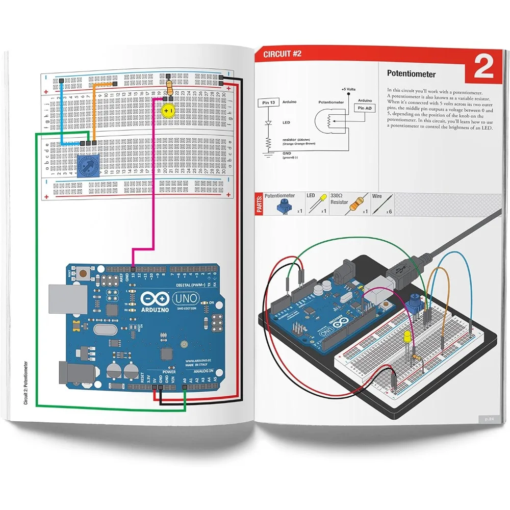 

Starter Kit - Includes R3 Board, 190+ Electronics Components, Breadboard, Jumper Wires, DC Motor, Servo, [190+ Pieces]