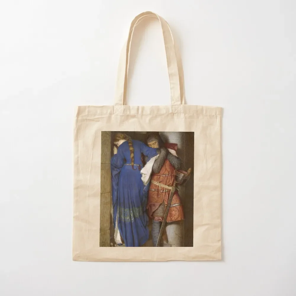 

Hellelil and Hildebrand, the Meeting on the Turret Stairs - Frederick William Burton - 1864 Tote Bag tote bag woman Tote Bag