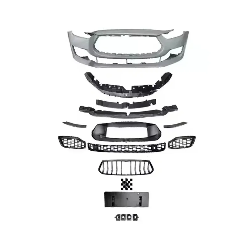 

2021 GT High Quality Front Bumper Lip Grille Upgrade Body Parts for Mase-rati Ghib-li 2014-2017 Car Body Kit