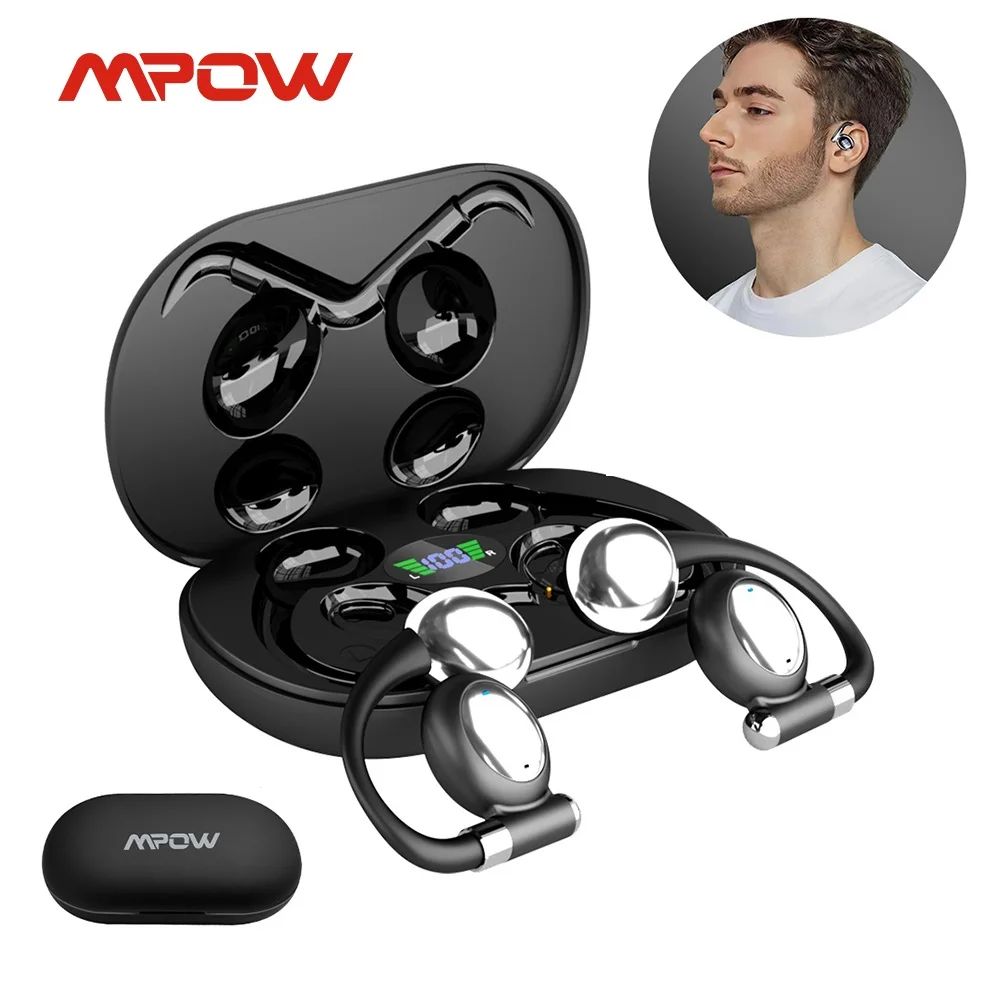 Mpow YYK-880 Bezprzewodowe słuchawki douszne Bluetooth 5.3 Otwarte słuchawki douszne, panoramiczny dźwięk Dolby Surround, czas odtwarzania 40 godzin do biegania
