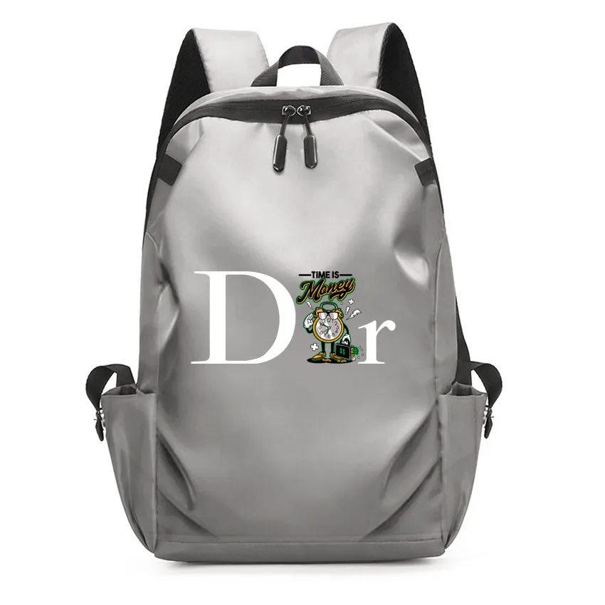 

Women Man Travel Street DR Letter Cartoon Pattern Printed Backpack Water Repellent Daypack Bag Strap USB Charging Port Backpack