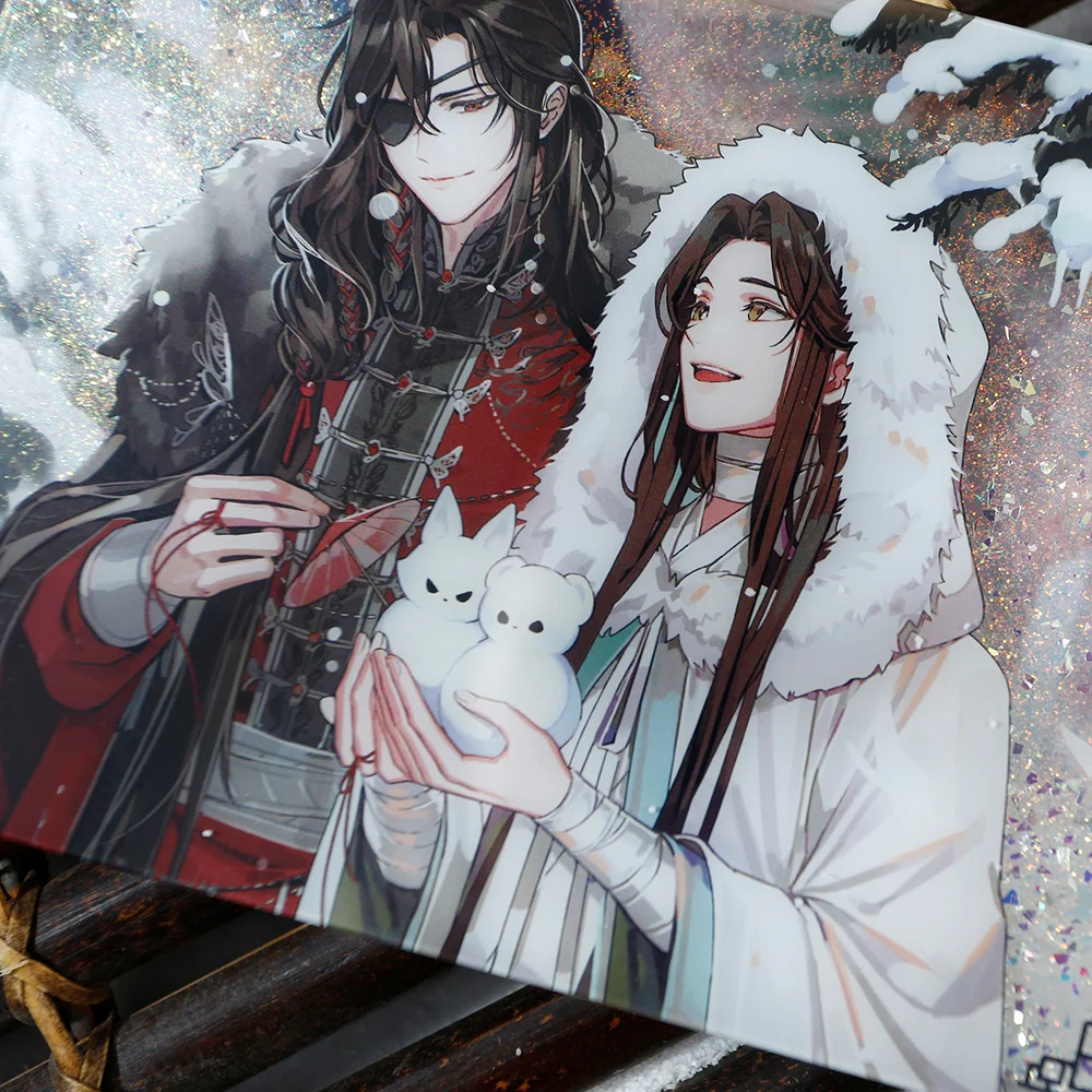 Anime Tian Guan Ci Fu TGCF Hua Cheng Xie Lian Snow Quicksand Acrylic Picture Frame Display Cosplay Props C