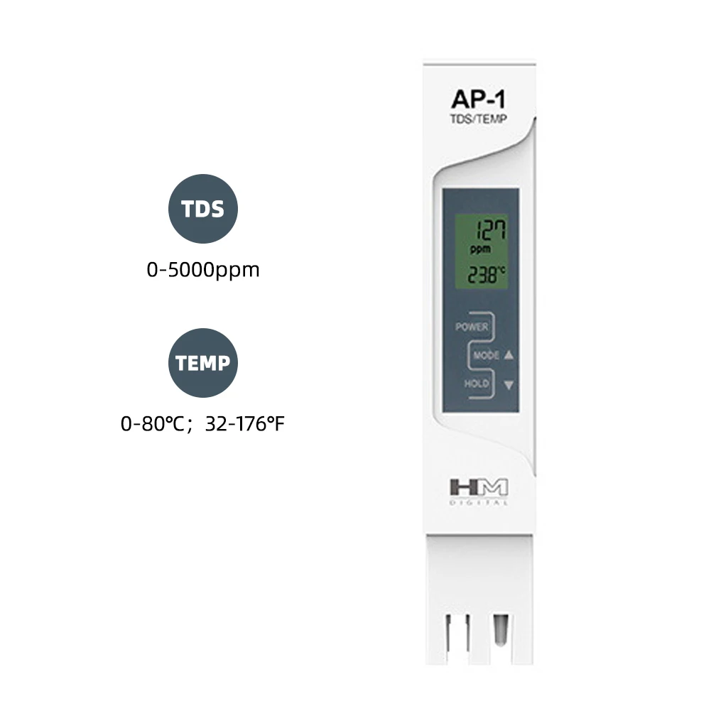 1PC EC TEMP Meter/ TDS TEMP Tester Digital Conductivity Water Quality Water Quality Tester 0-5000ppm/0-9999US for Pool Aquarium