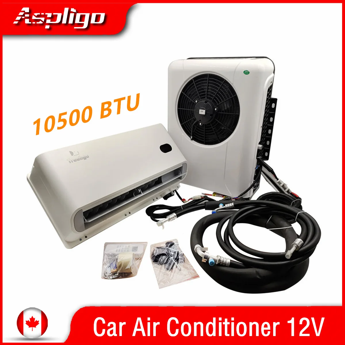 

Aspligo 10500btu Car Electric Refrigeration Air Conditioning 12V Truck RV Caravan Camper Van Split Parking Air Conditioner 24V