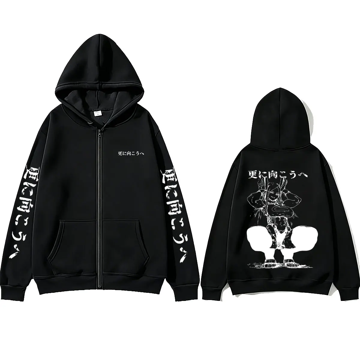 Anime My Hero Academia Rumi Usagiyama Mirko Graphic Zipper Hoodie Men Women Manga Harajuku Zip Up Jacket Men's Casual Hoodies view 2