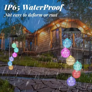 Marokkanische Wind Sonnenlampe, marokkanischer Ball, Villa -Arrangement, farbenfrohes Licht für die Dekoration von Terrasse, Gras und Terrasse, 1PC 10 Hauptverkäufe marokkanischer Abajur - №5