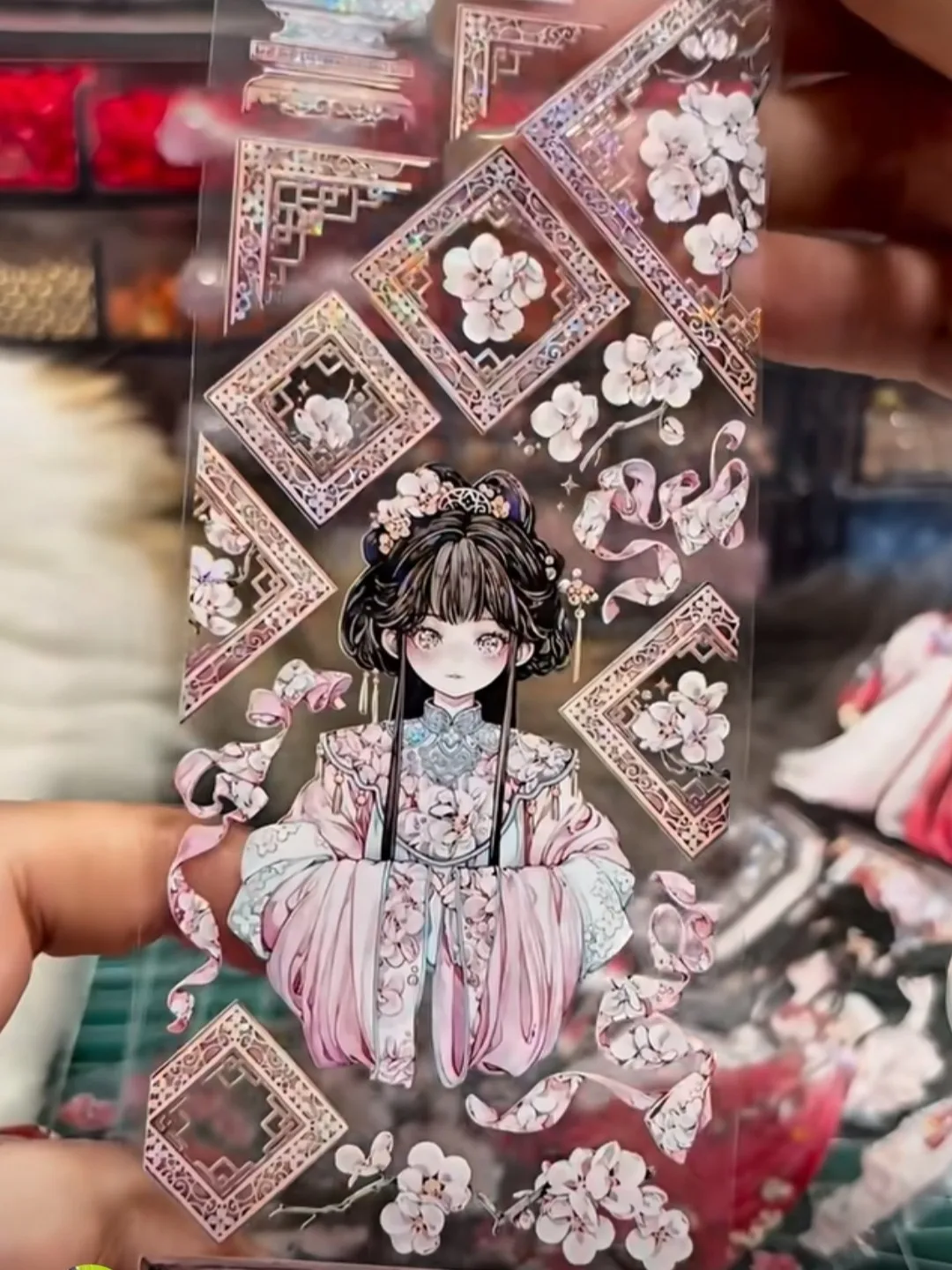 

5m Half Roll Lion Studio Nishangji Shell Shiny Washi Pet Tape Sticker Journal DIY Cards Gumei Lion