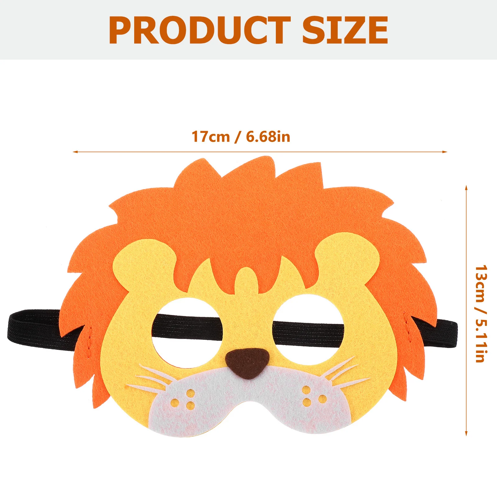 12 Uds. Máscaras de fieltro para niños, máscara de Halloween, suministro de Cosplay, máscara bonita de dibujos animados para actuación de mascarada de Festival