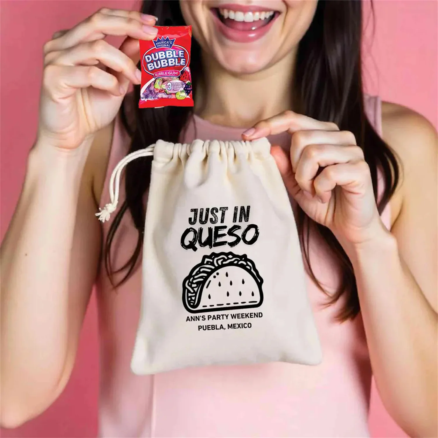 20 قطعة فقط في أكياس كيسو - أكياس مجموعة أدوات التعليف - طباعة مخصصة للحفلات - حقيبة أكياس برباط