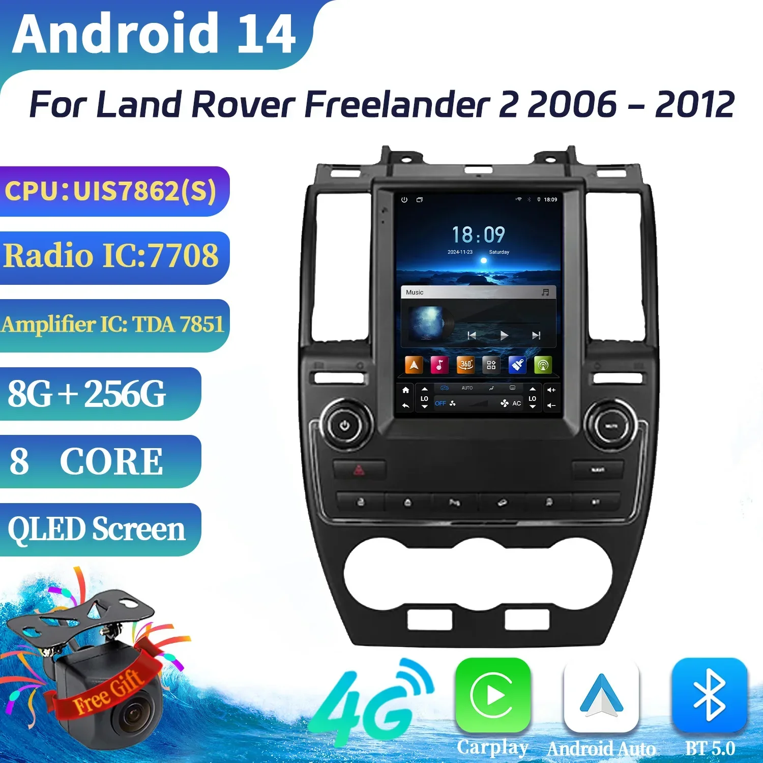 9.7inch For Land Rover Freelander 2 2006 - 2012 Car Radio Multimedia Video Player car Navigation 4G GPS Android Car Play GPS