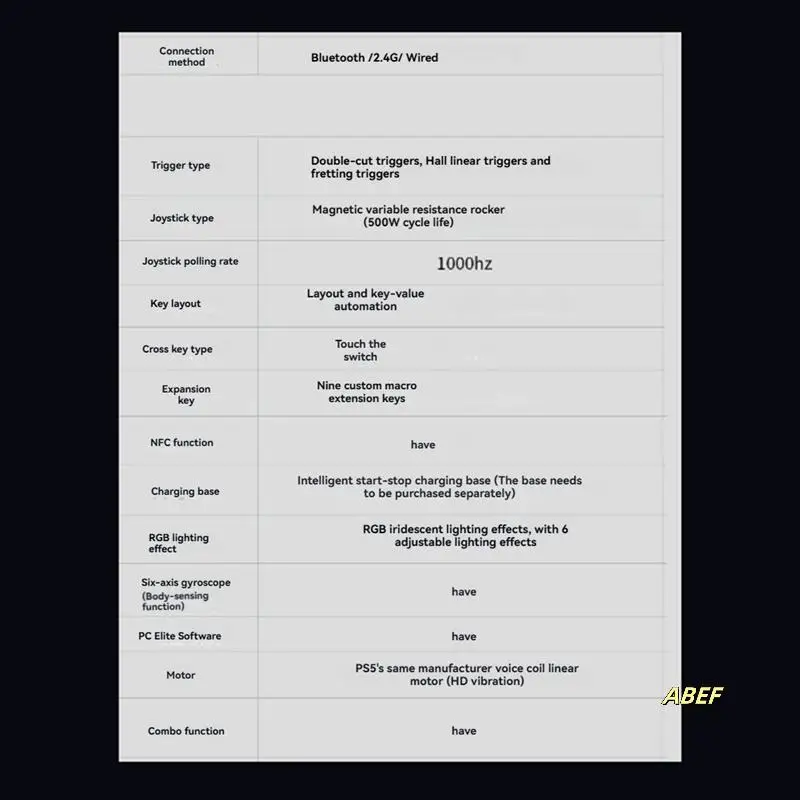 Контроллер с эффектом Холла Геймпад ПК TMR Джойстик NFC 6-осевой гироскоп Переключаемая раскладка 9 Кнопка с возможностью картирования