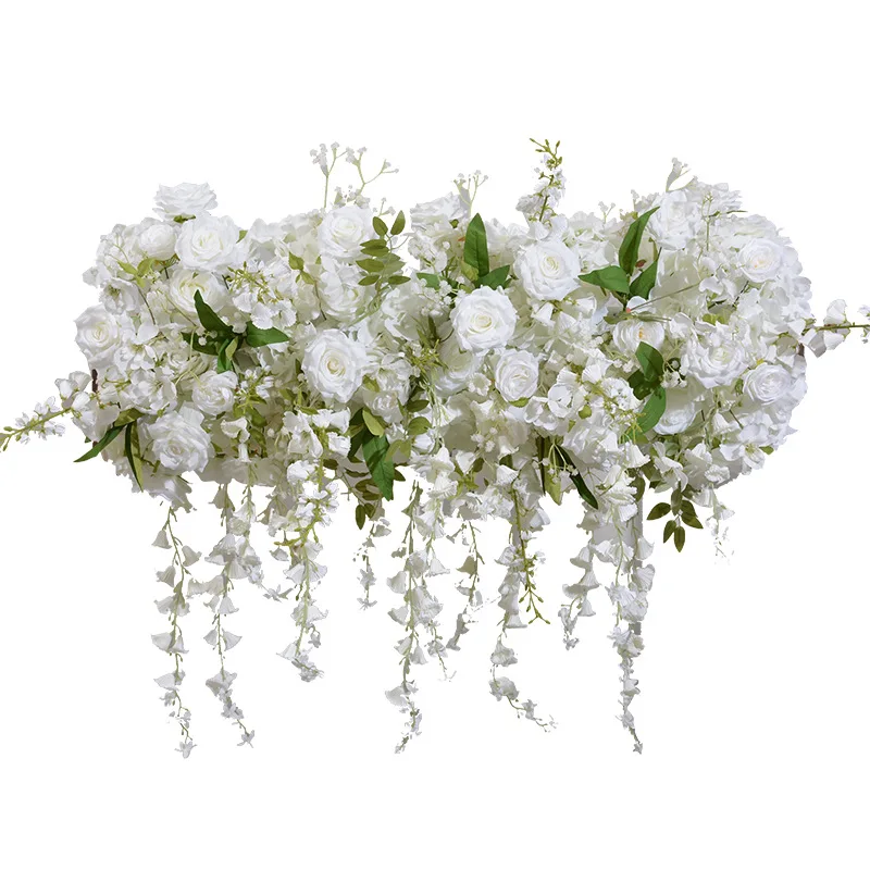 

Hanging lily of the valley floral wedding stage background arrangement arch window exhibition hall decoration row of flowers