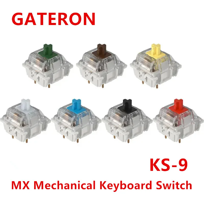 Gateron Switches Mechanical Keyboard KS-9 3 Pin Red Brown Blue Green White RGB Silent Clicky Linear Tactile Compatible Cherry MX