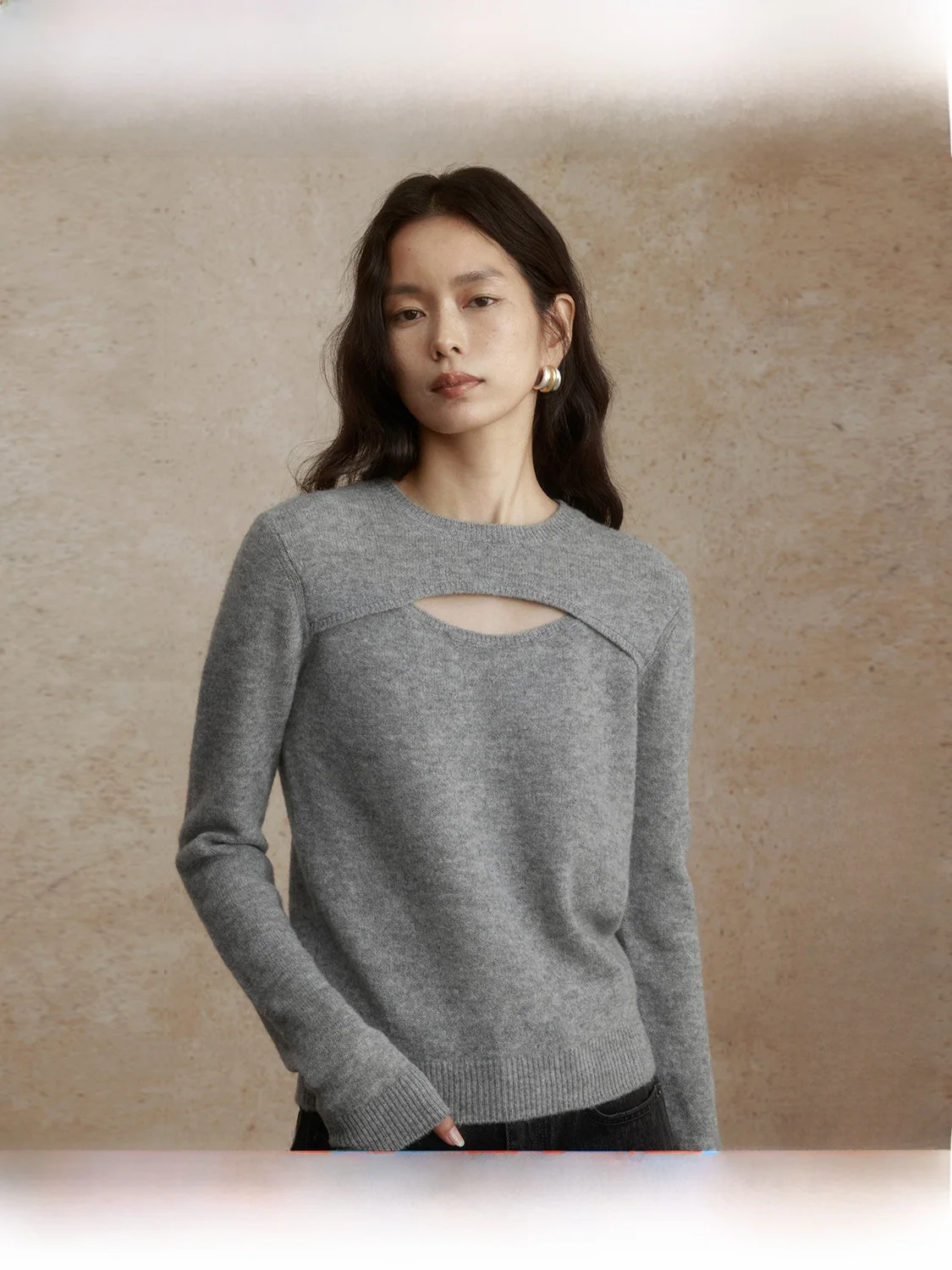 

ay Sweater Women's Autumn Loose Fit Full Wool Overhead Knitwear Casual Sle round Ne Long Sve Color Commute Wind