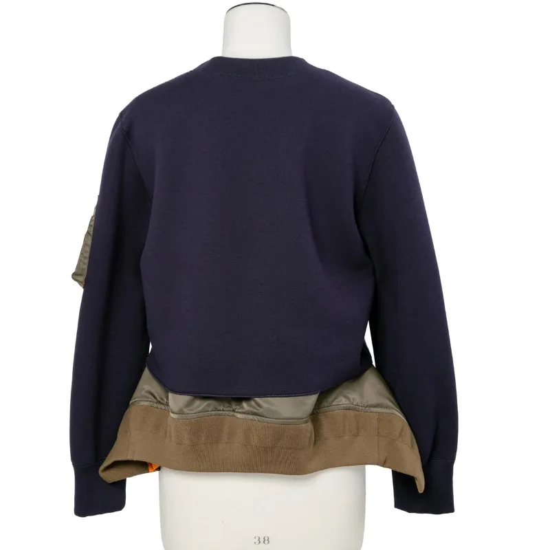 Women's 2025 Autumn New Color Block Paneled Crew Neck Sweatshirt Loose Casual Long Sleeve Outerwear Top