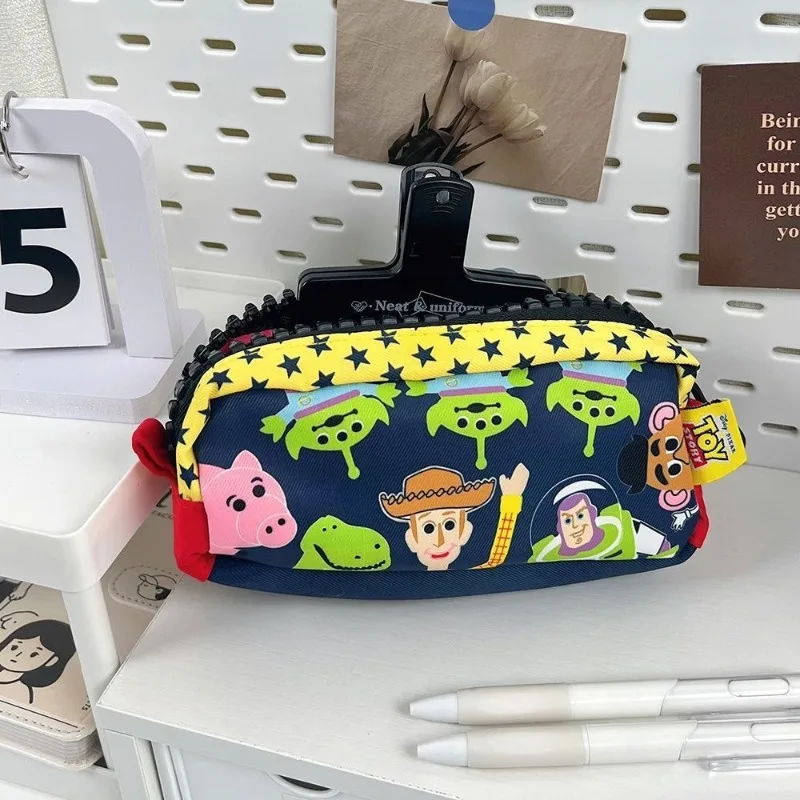 Toy Story Alien Pencil Bag Cute Cartoon Print Organizer Large Capacity Zipper Storage Pen Case Stationery School Supplies