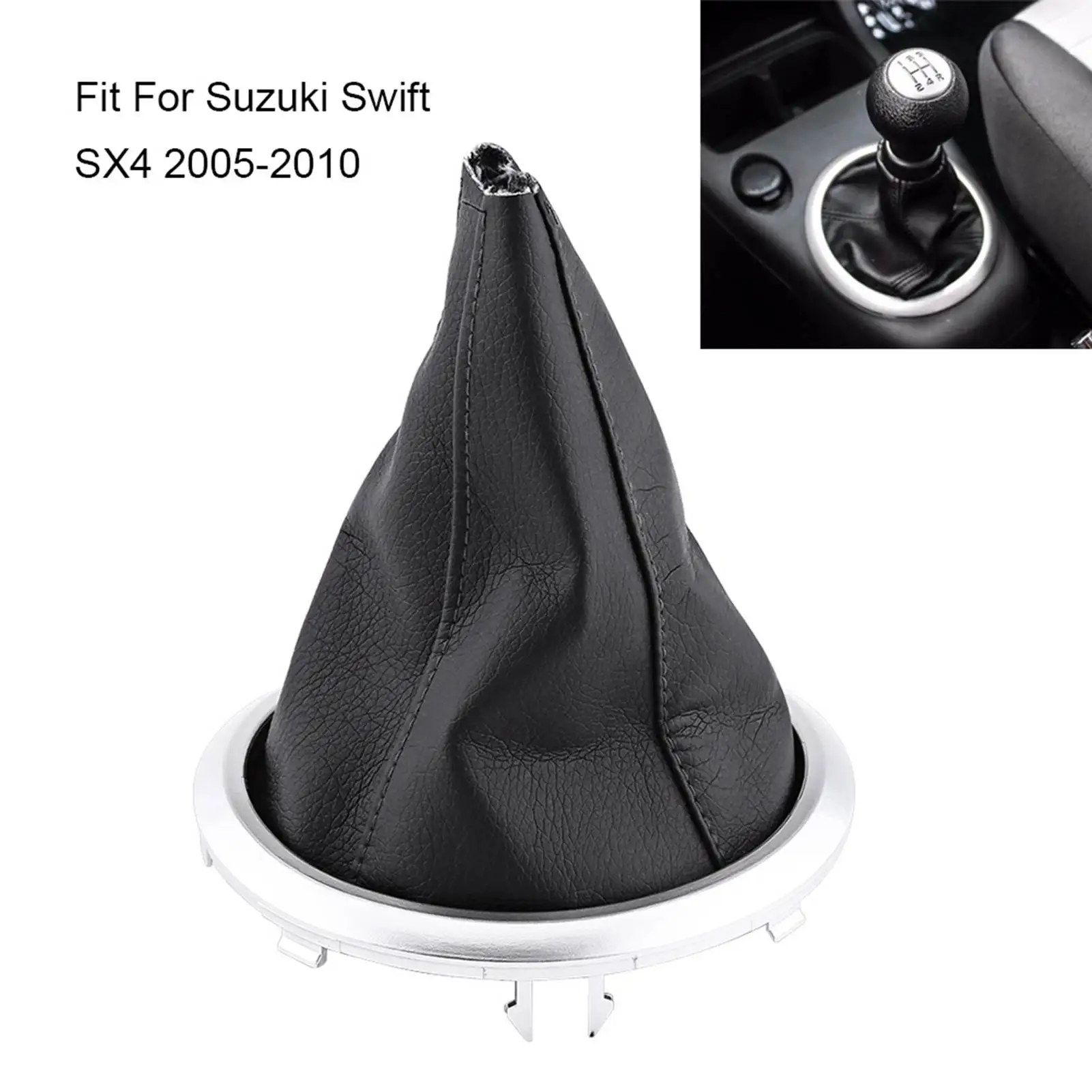 Car Transmission Shift Lever Boot Manual Gear Shifter Cover Fits For Suzuki Swift SX4 2005-2010