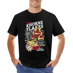 Chaos Khorne masculino lasca camiseta clássica, estampa animal, top de verão para meninos