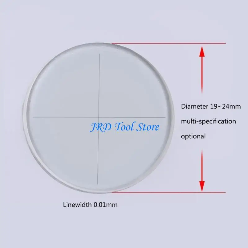 A2UD Diameter 19/20/24mm Microscope Slides Reticle Calibrating Slide Ruler Micrometer
