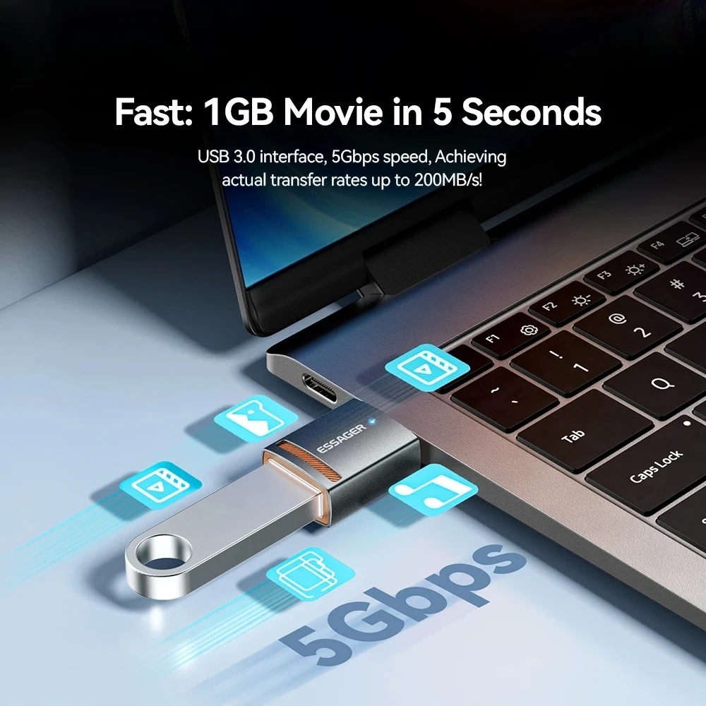 USB3.0 OTG Adapter Type-C USB-A Micro Female to USB Micro iP Type-C Male Converter For Macbook iPhone Xiaomi OTG Adapter