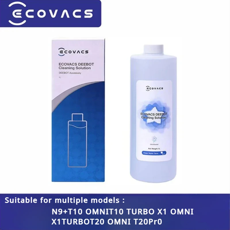 1L Original Cleaning Fluid ECOVACS Deebot Ozmo Liquid T20 N9+T10 OMNI/T10 TURBO/X1 OMNI Vacuum Cleaner accessories