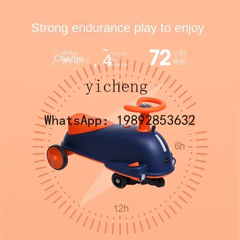 AD Altalena Elettrica Auto Anti-Rollover ult Can Maschio e Femmina Bambino di Un Anno Niuniu Luge Giocattolo