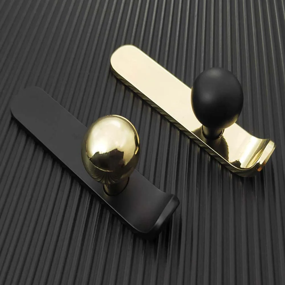 

Drawer Round Handle Single Hole Handle New European Wardrobe Black Gold Cabinet Door Handle Gold Button Light Luxury Drawer Knob