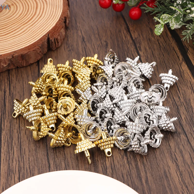 【YA】50/100pcs Pendant Set Balls Charms Pendants Caps Decor Holder Sphere Stand Replacement Creative Accessory Christmas Parts