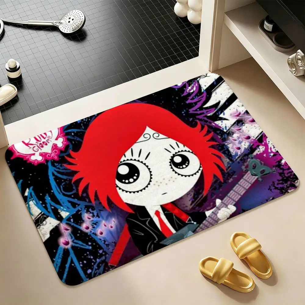 Anime R-Ruby Gloom  Shower Room Small Carpet Floor Mat  Absorbent Foot Mat Decorative Mat Soft and Comfortable